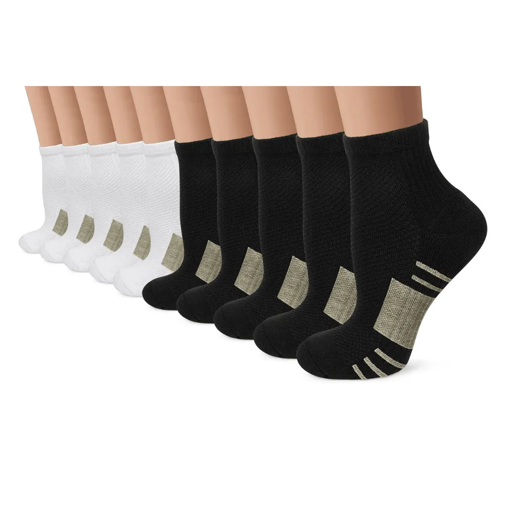 10 Pack Compression Plantar Socks – Arch Support Relief