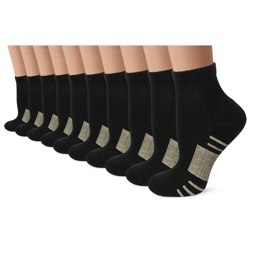 10 Pack Compression Plantar Socks – Arch Support Relief