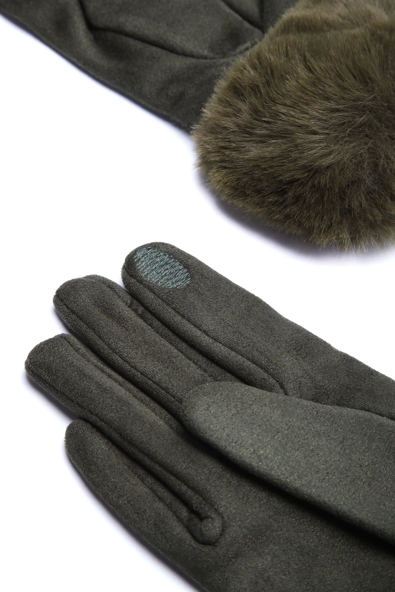 All Fur Love Gloves - Olive