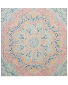 Azzurro Silk Print Scialle Butterfly Mandala Scarf