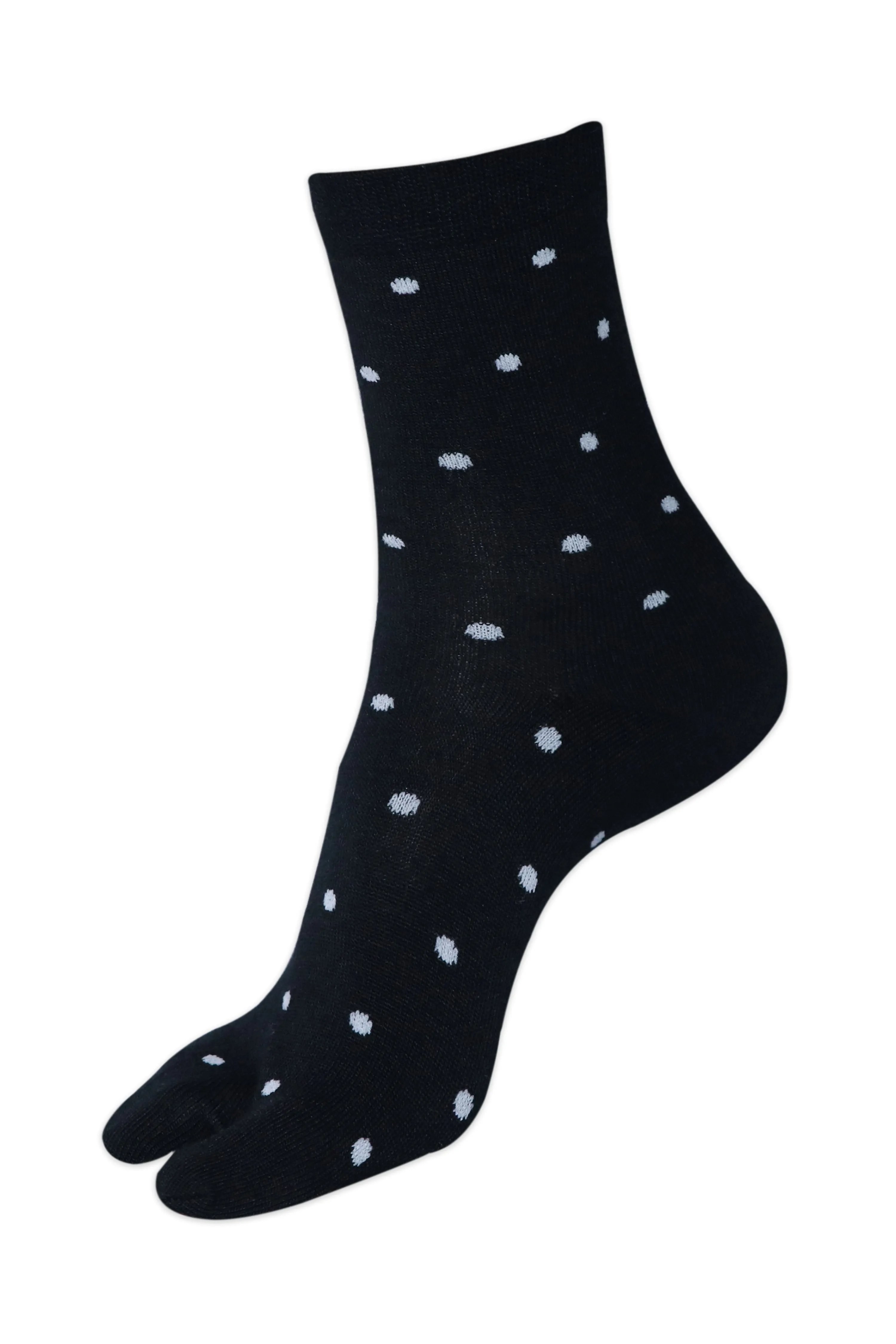 Balenzia Women's Polka Patterned Woolen Toe Socks- Black-L.grey-Beige (Pack of 3 Pairs/1U)