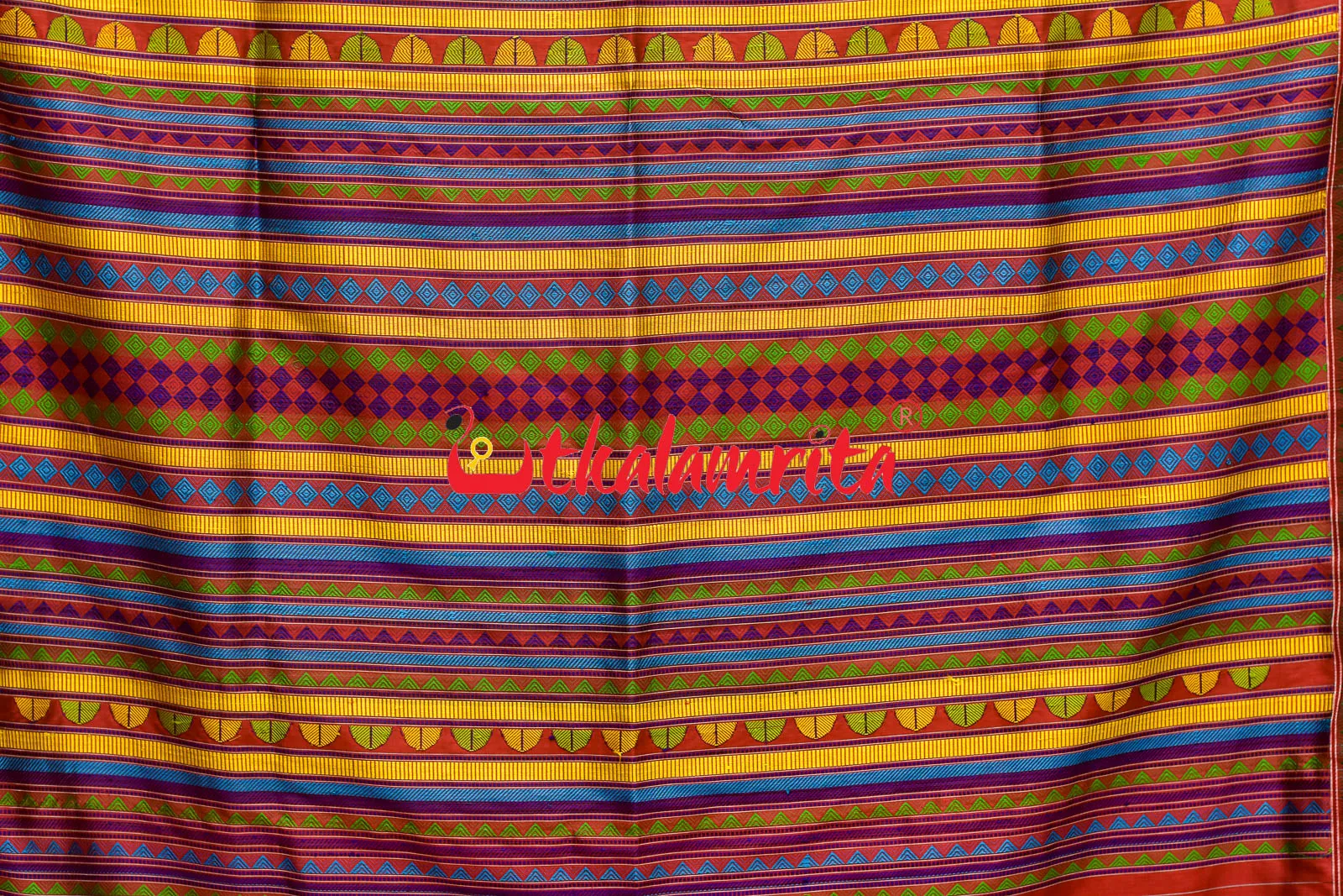 Blue Red Mayurachandrika Dongria Silk Saree