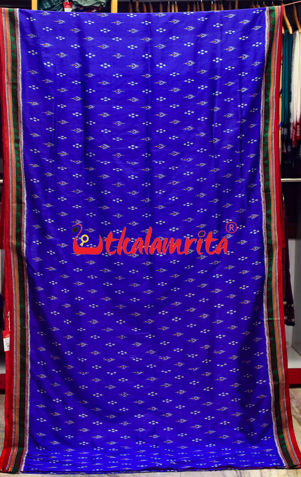 Blue Red Mayurachandrika Dongria Silk Saree