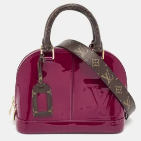 Burgundy Vernis Miroir Alma BB Bag