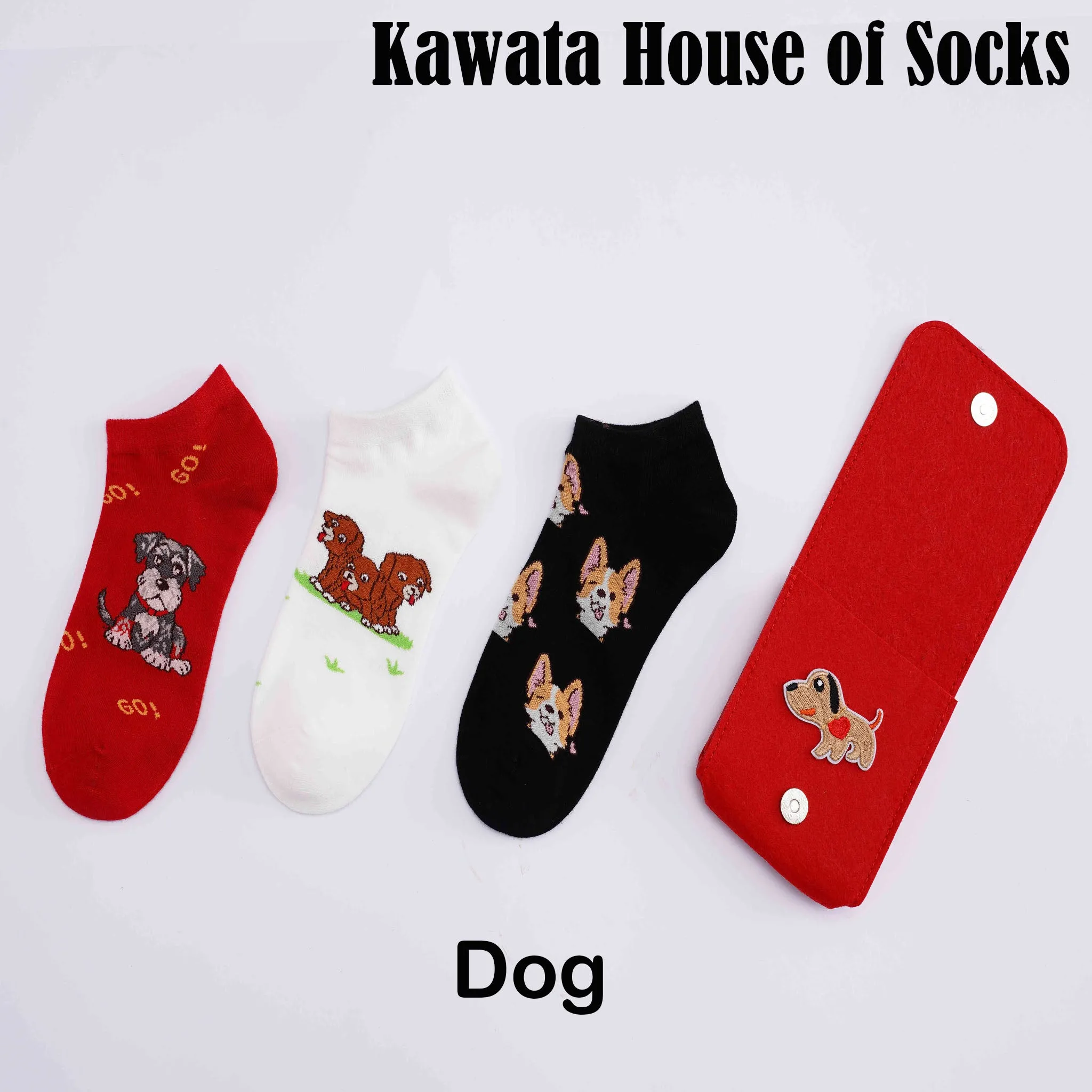 Chinese Zodiac 3 Pairs Ankle Socks with Pocket Compartment