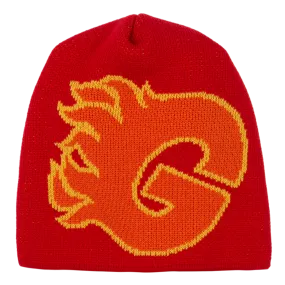 Classic Grip Flames Toque Beanie Red