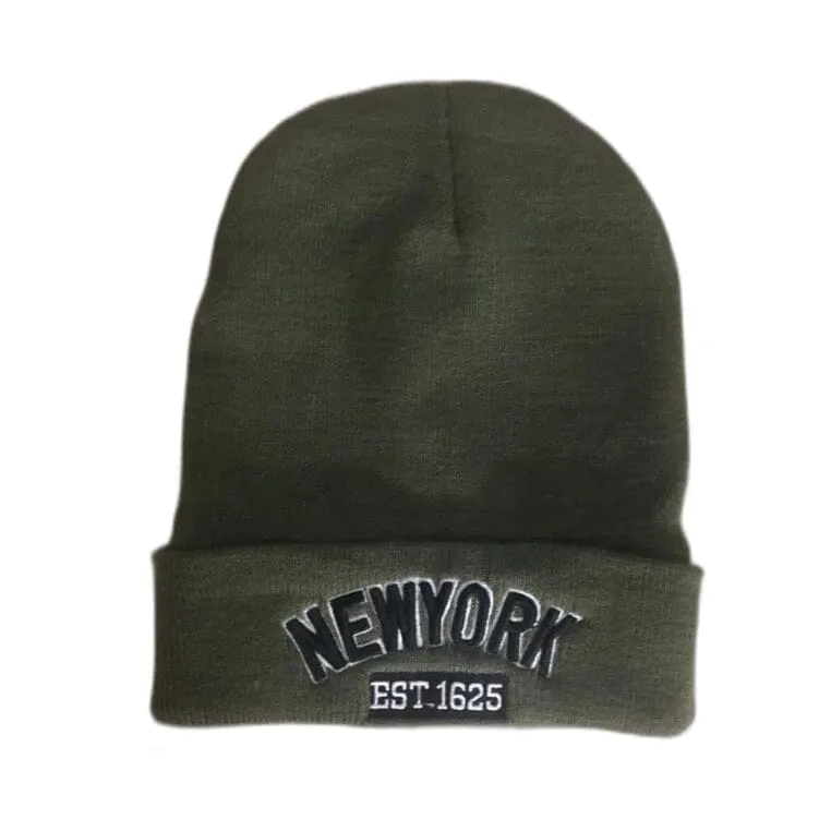 Classic NY Winter Hat Beanies with Thick Fur