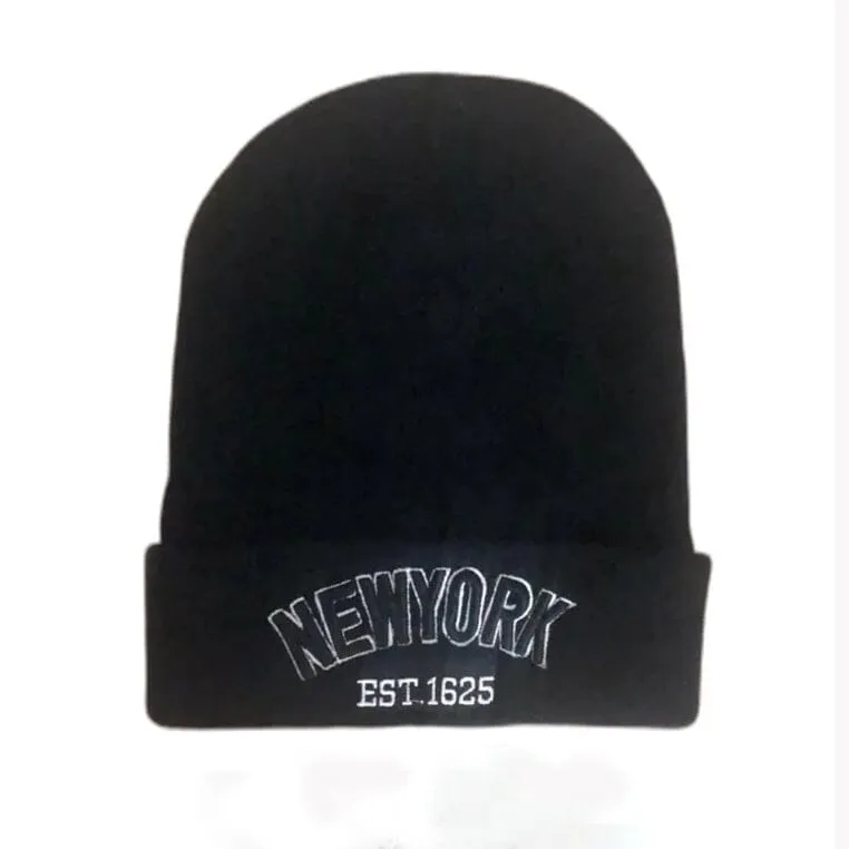 Classic NY Winter Hat Beanies with Thick Fur