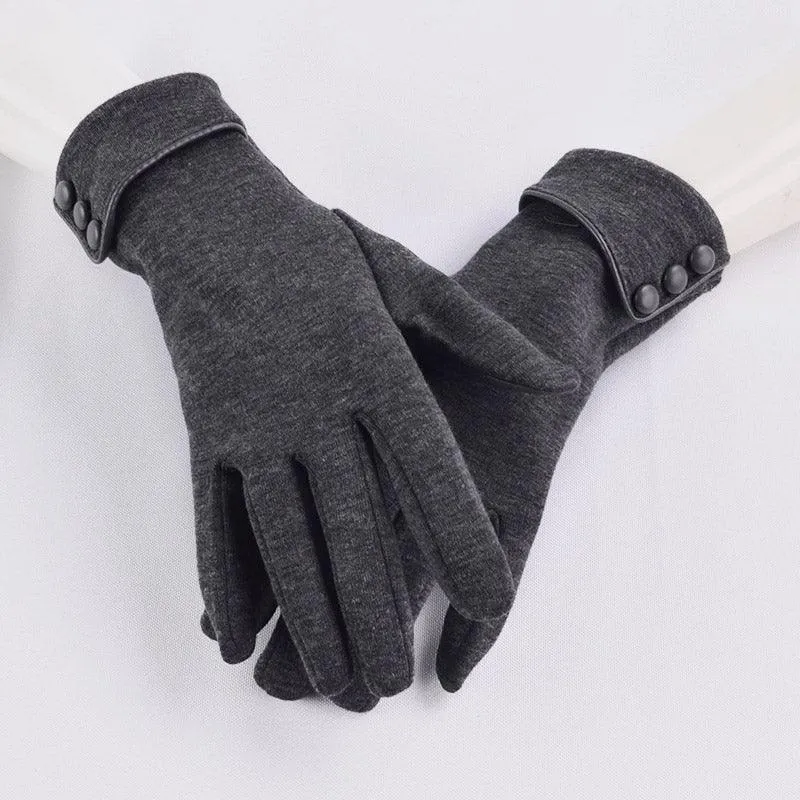 FAUX FUR-LINED GLOVES