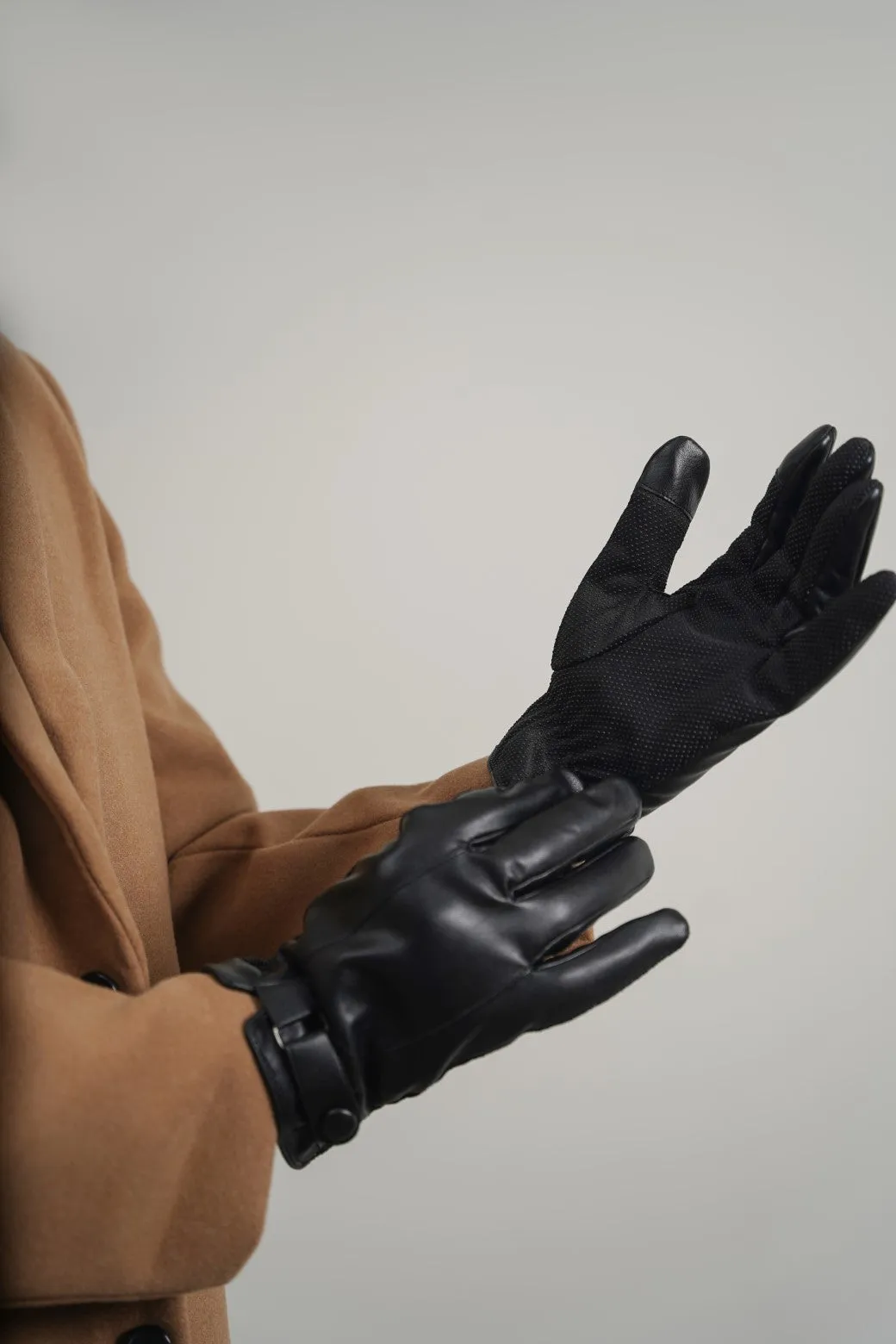 FAUX LEATHER GLOVES