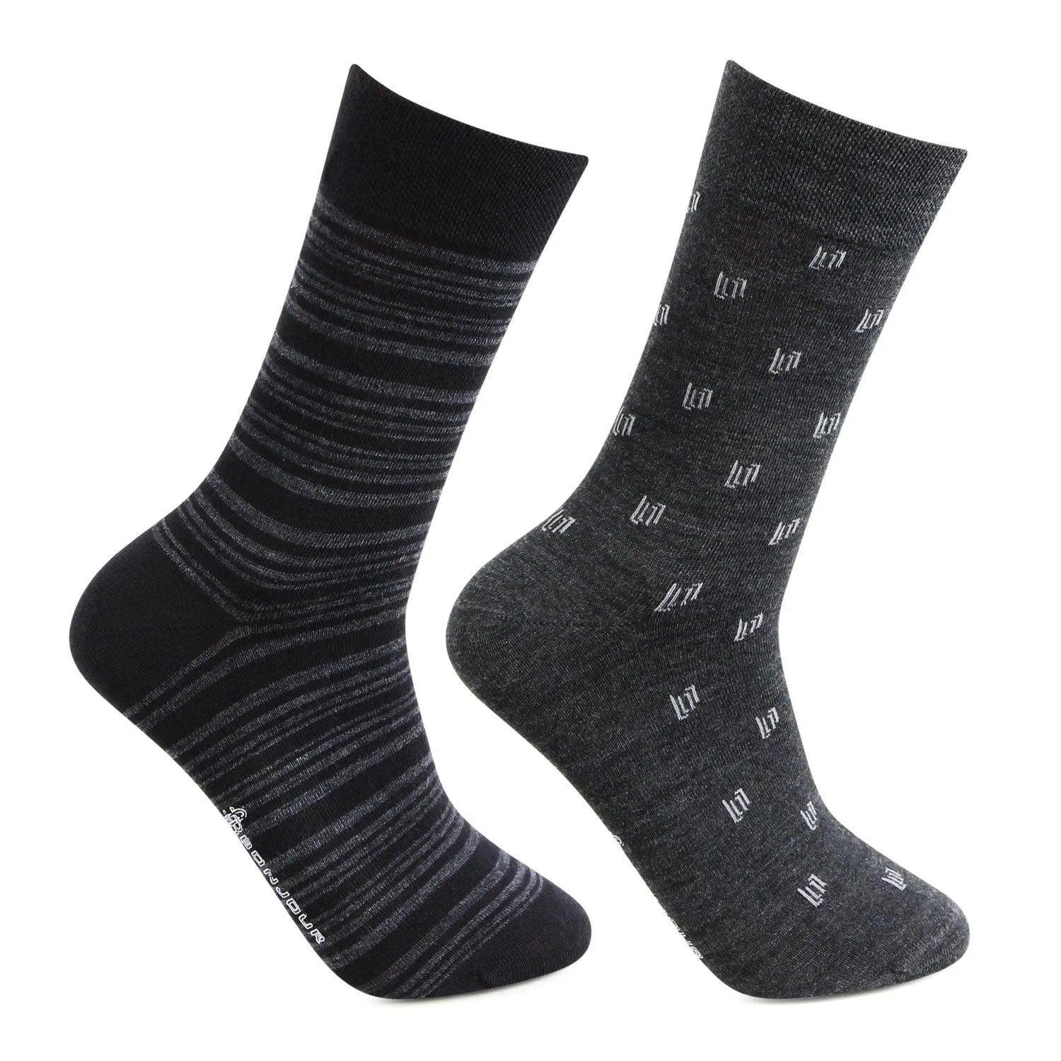 Formal Woolen Crew Socks - Pack Of 2