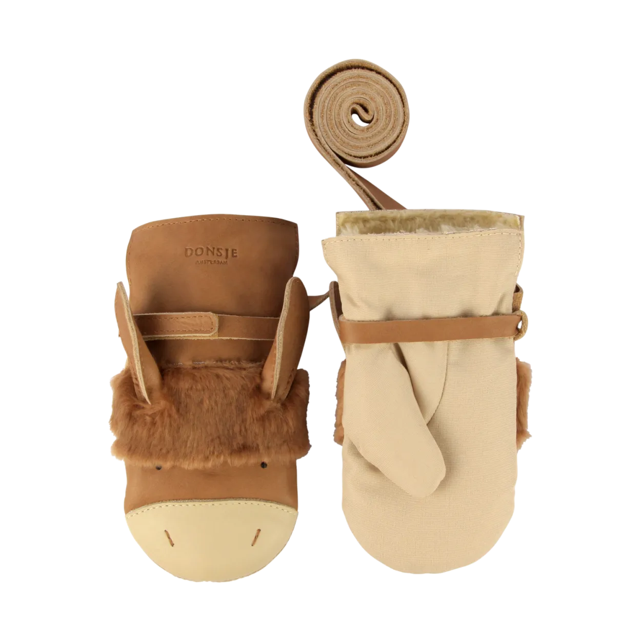 Kapi Exclusive Mittens | Donkey | Nutmeg Leather