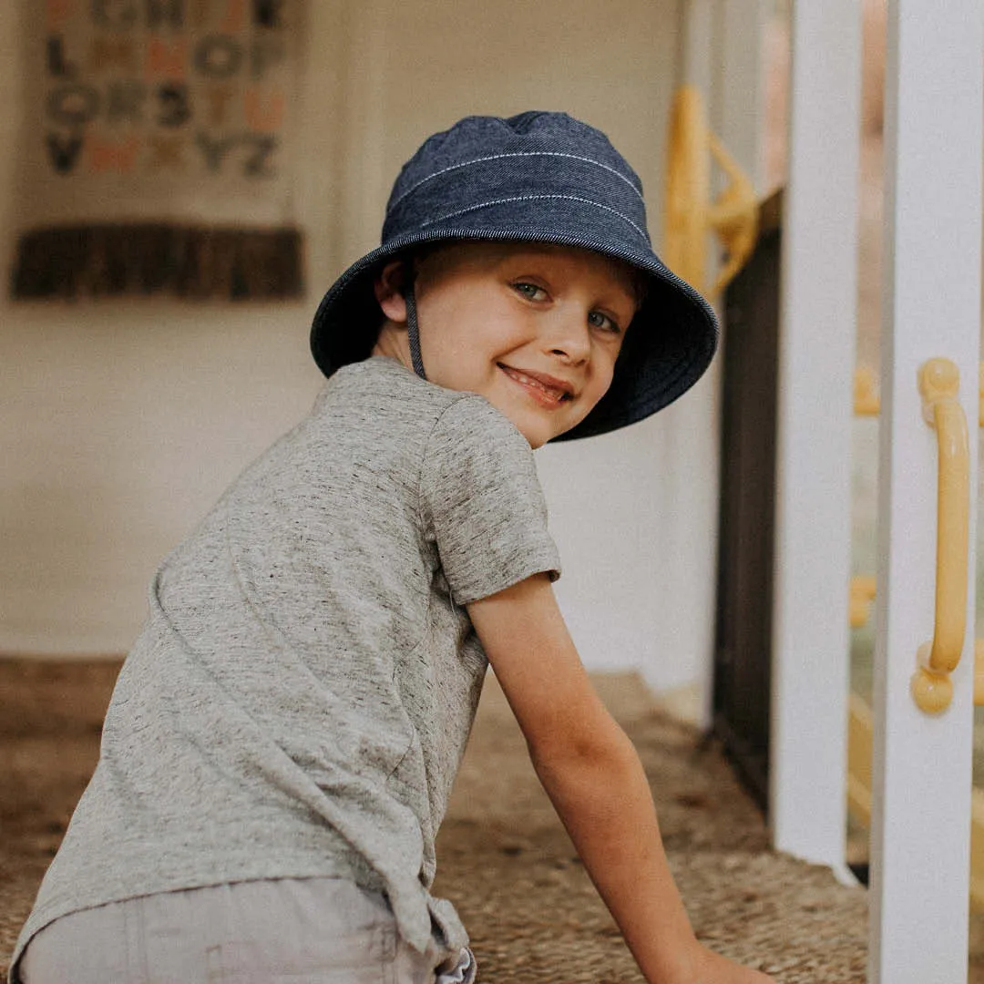 Kids Bucket Sun Hat - Denim