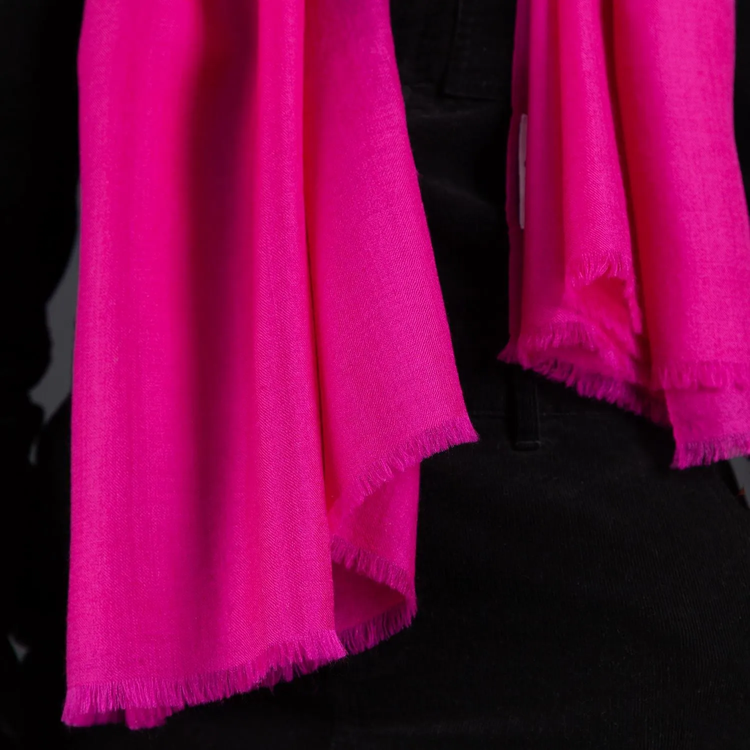 Luxe Merino Silk Shawl Fuchsia