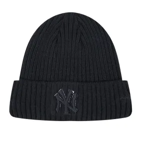 MLB NEW YORK YANKEES CLASSIC 3BK UNISEX BEANIE (TRIPLE BLACK)