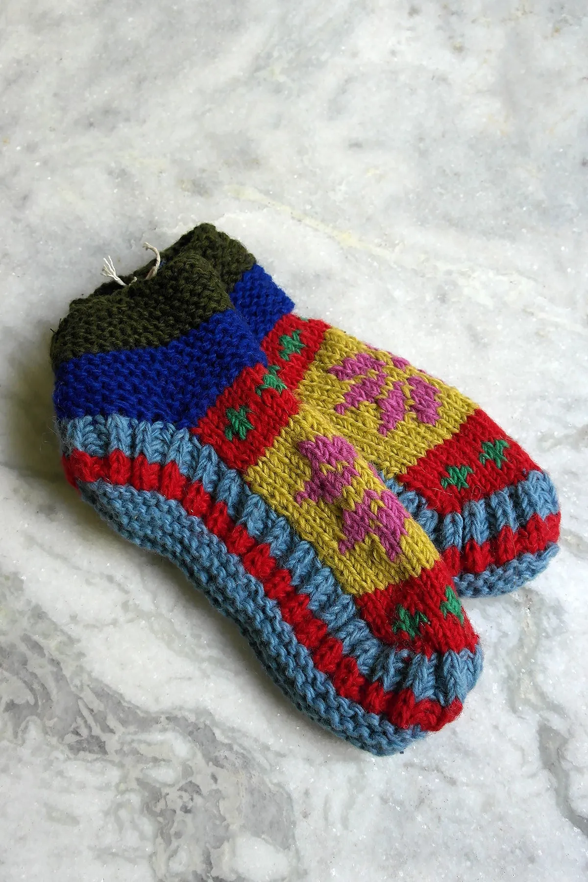 Multi colors Hand knitted woolen indoor socks