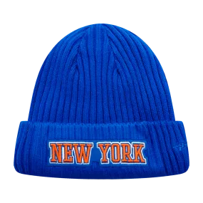 NBA NEW YORK KNICKS CLASSIC CORE UNISEX BEANIE (ROYAL BLUE)