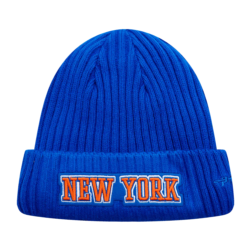 NBA NEW YORK KNICKS CLASSIC CORE UNISEX BEANIE (ROYAL BLUE)