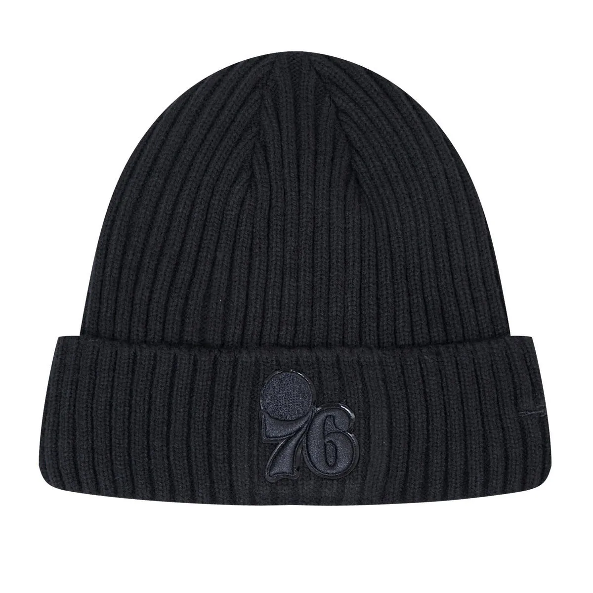 NBA PHILADELPHIA 76ERS UNISEX CLASSIC 3BK BEANIE (TRIPLE BLACK)