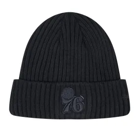 NBA PHILADELPHIA 76ERS UNISEX CLASSIC 3BK BEANIE (TRIPLE BLACK)