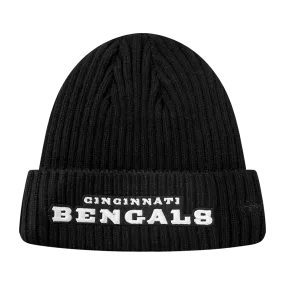 NFL CINCINNATI BENGALS CLASSIC CORE UNISEX BEANIE (BLACK)