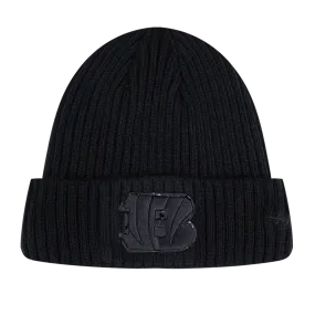 NFL CINCINNATI BENGALS UNISEX CLASSIC 3BK BEANIE (TRIPLE BLACK)