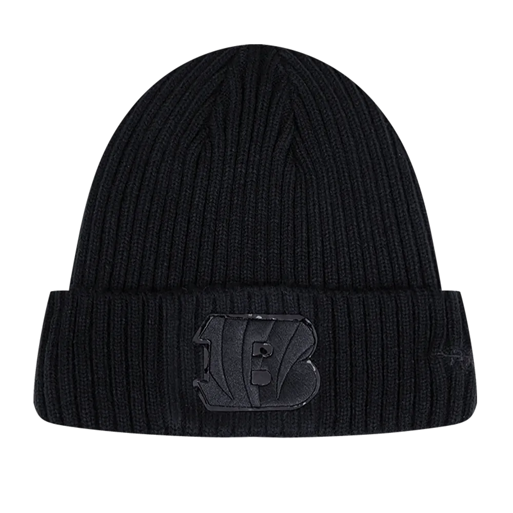 NFL CINCINNATI BENGALS UNISEX CLASSIC 3BK BEANIE (TRIPLE BLACK)