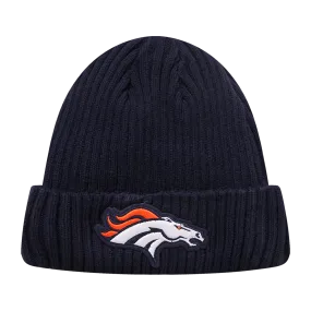 NFL DENVER BRONCOS CORE UNISEX CLASSIC BEANIE (MIDNIGHT NAVY)