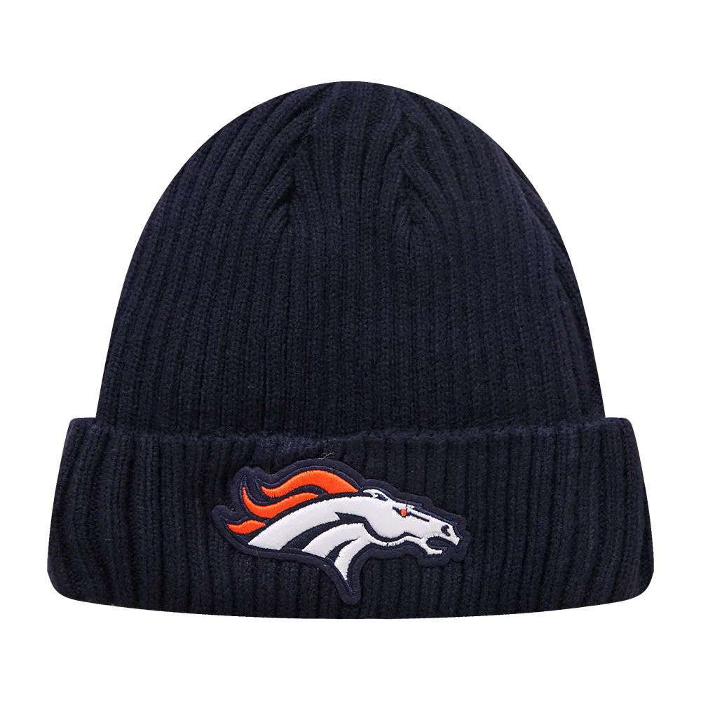 NFL DENVER BRONCOS CORE UNISEX CLASSIC BEANIE (MIDNIGHT NAVY)