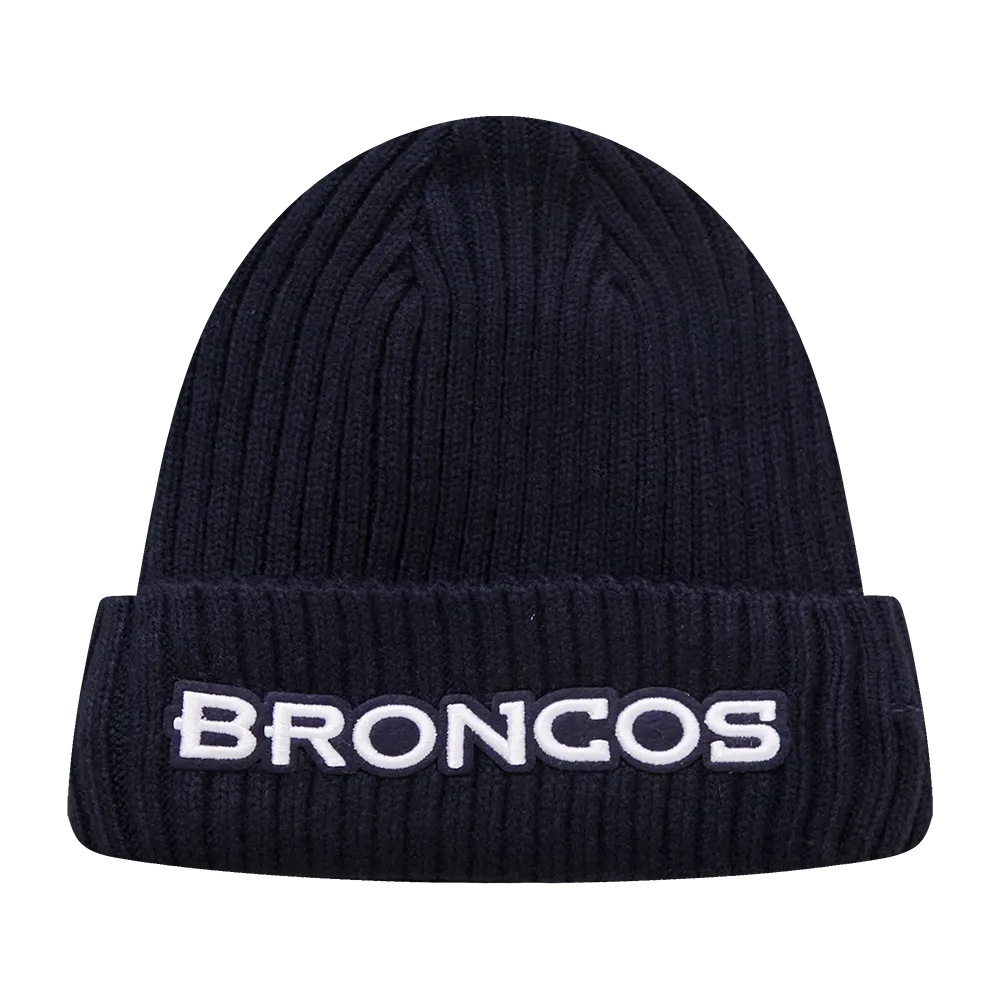 NFL DENVER BRONCOS CORE UNISEX CLASSIC BEANIE (MIDNIGHT NAVY)