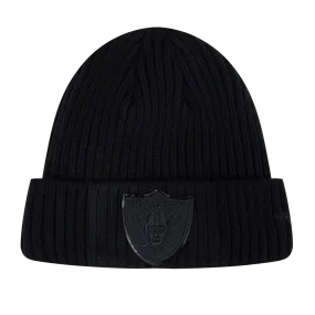 NFL LAS VEGAS RAIDERS UNISEX CLASSIC 3BK BEANIE (TRIPLE BLACK)