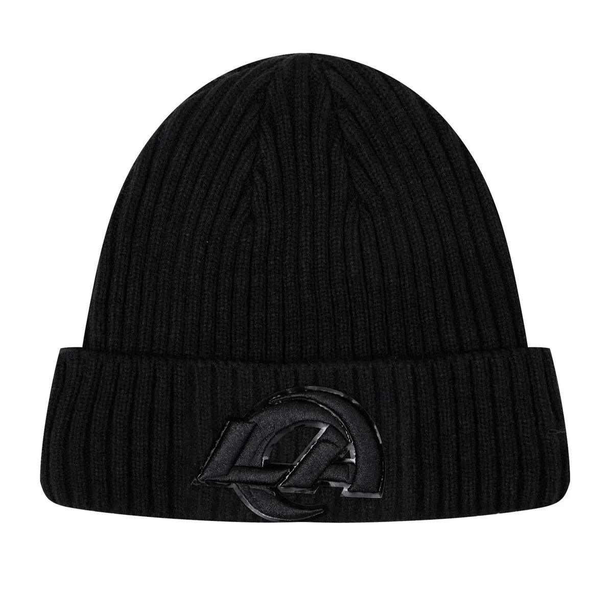 NFL LOS ANGELES RAMS UNISEX CLASSIC 3BK BEANIE (TRIPLE BLACK)