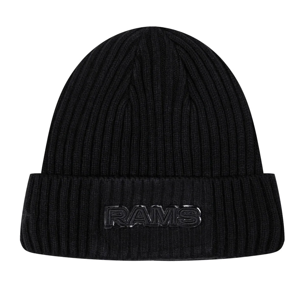 NFL LOS ANGELES RAMS UNISEX CLASSIC 3BK BEANIE (TRIPLE BLACK)