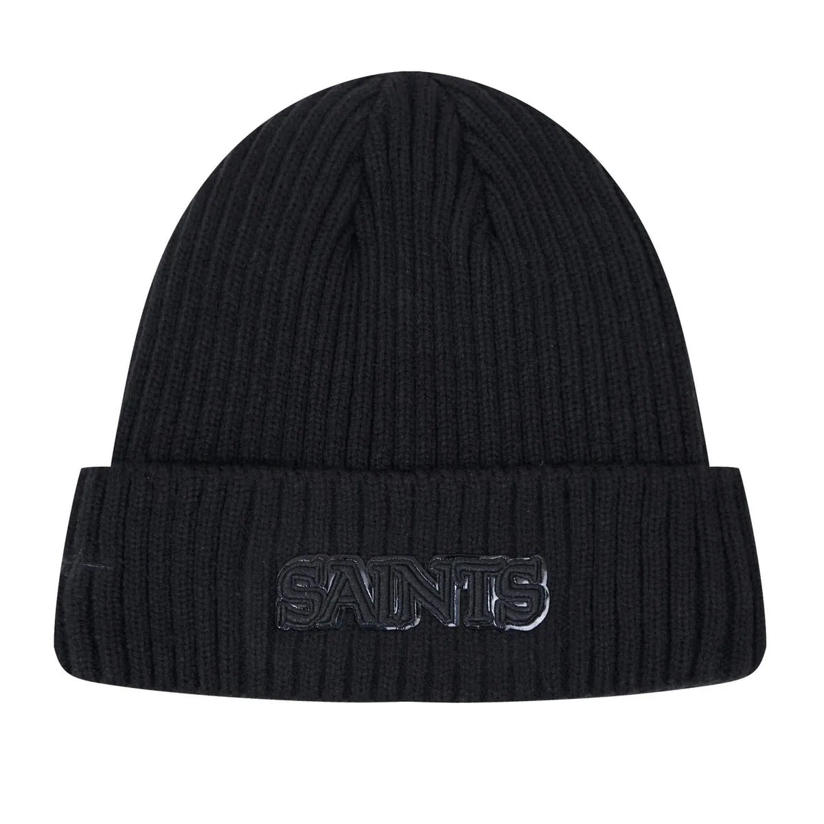 NFL NEW ORLEANS SAINTS UNISEX CLASSIC 3BK BEANIE (TRIPLE BLACK)