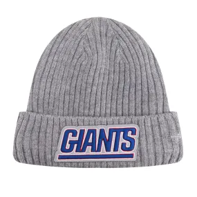 NFL NEW YORK GIANTS CLASSIC CORE UNISEX BEANIE (HEATHER GREY)