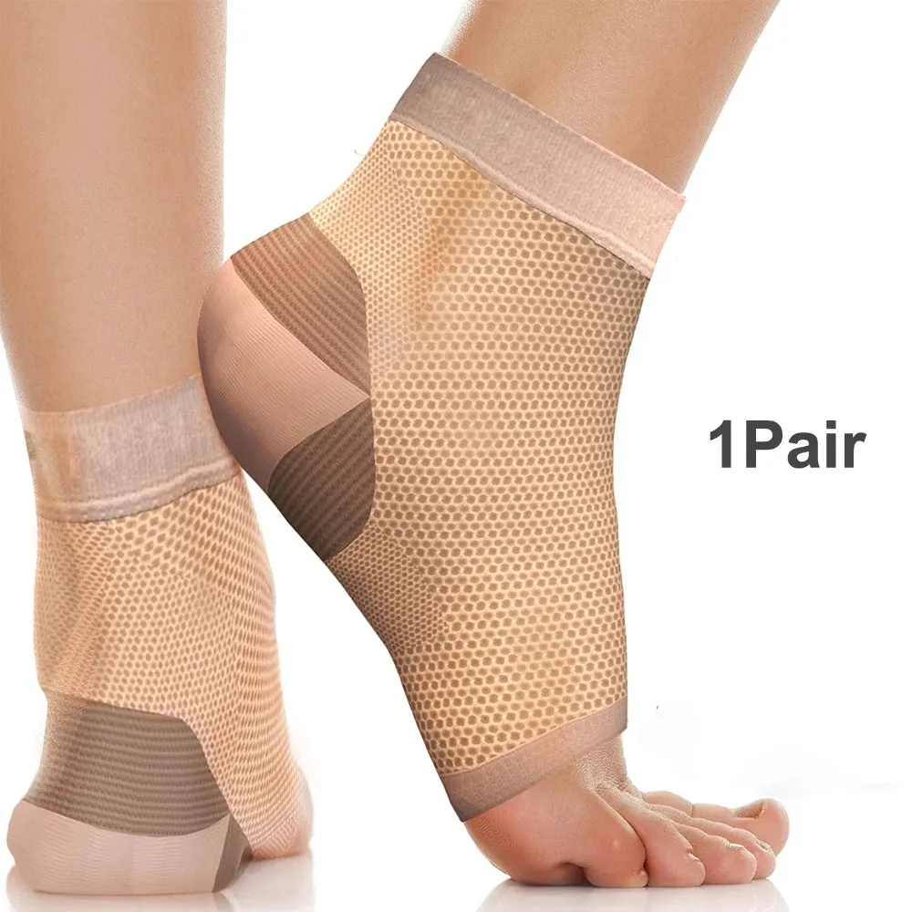 OB 1Pair Ankle Compression Sleeve Brace Socks