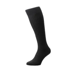 PANTHERELLA 70 Wool 5X3 Rib Long Socks BLACK