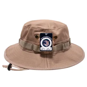 PB169 Pit Bull Plain Washed Boonies  With Strapped Bucket Hats [Khaki]