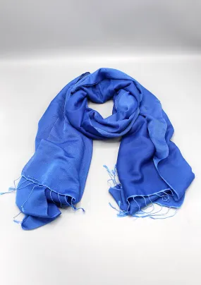 Royal Blue Water Pashmina Shawl