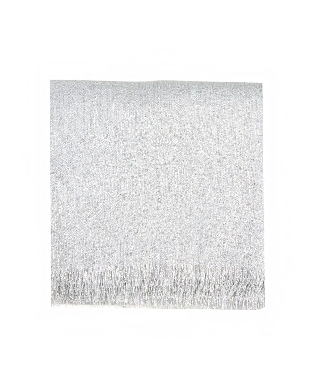 Silk Cashmere Lurex Scarf in Feather