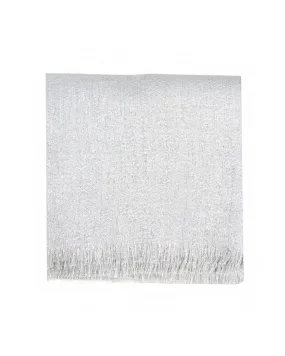 Silk Cashmere Lurex Scarf in Feather