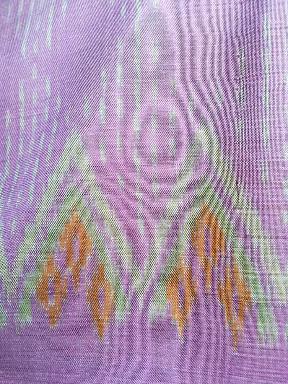 Silk Ikat Double Side Shawl Amethyst Eggplant