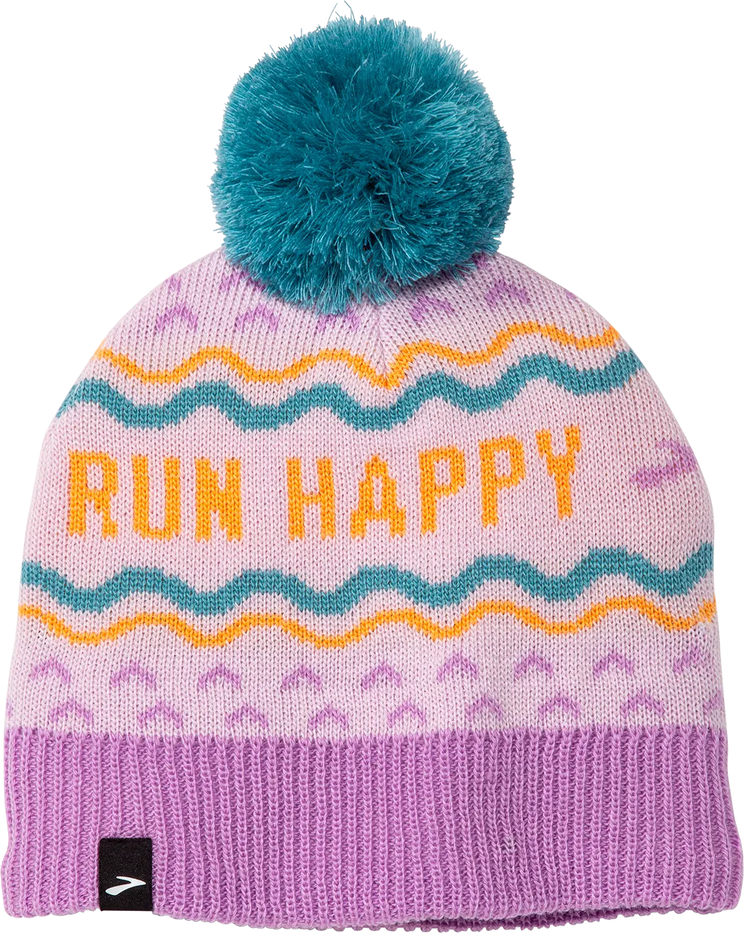 Unisex Heritage Pom Beanie (541 - Light Purple/Run Happy)