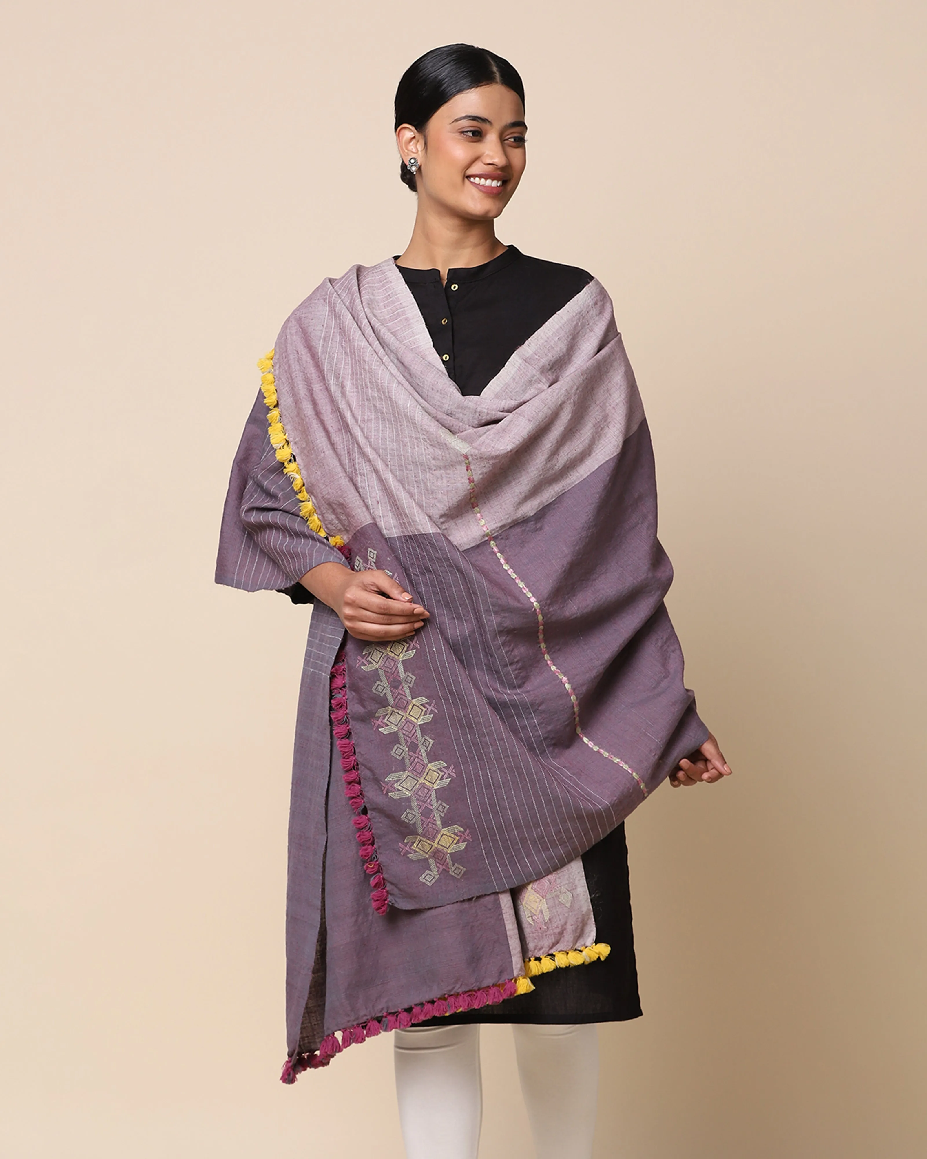 Unnati Extra Weft Wool Silk Shawl