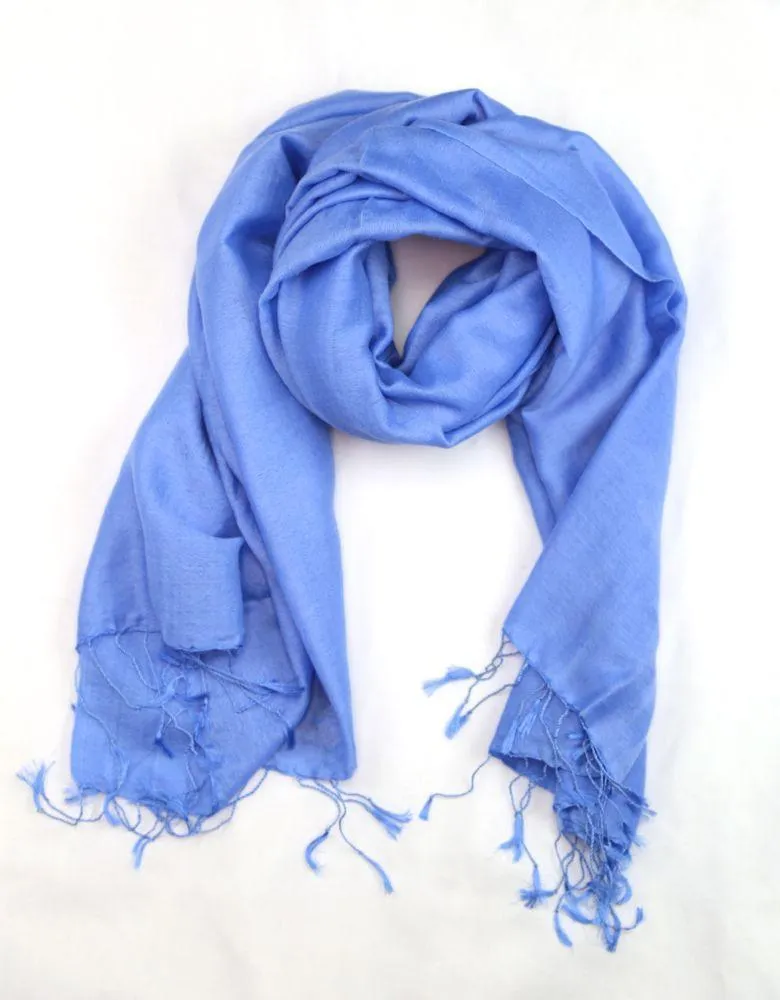 Water Pashmina Shawl in Light Blue