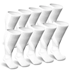 White Diabetic Compression Socks Bundle 10-Pack