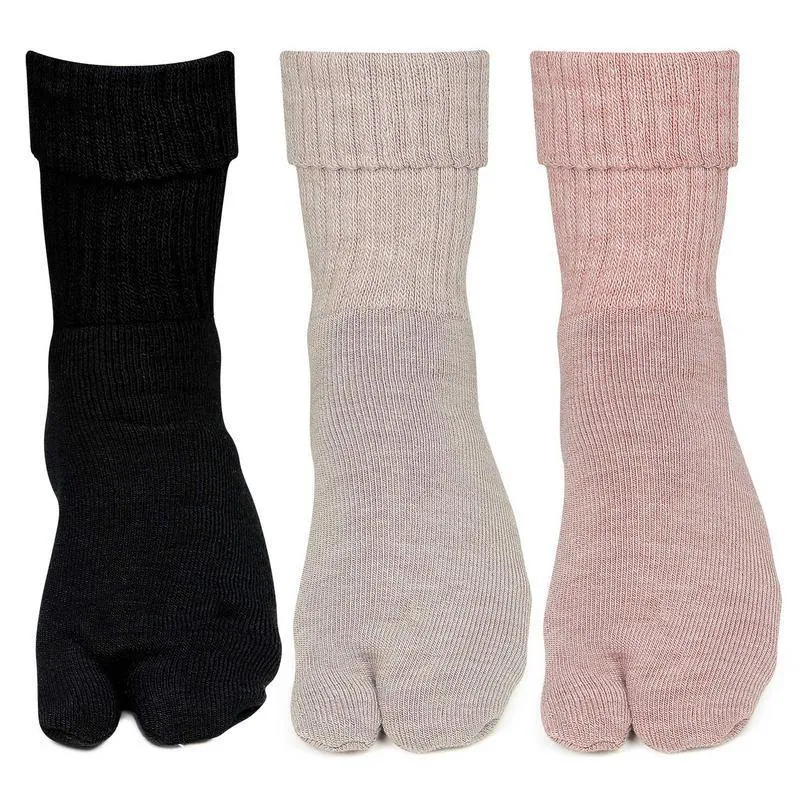 Women Multicolored Woolen Thumb Socks -Pack of 3