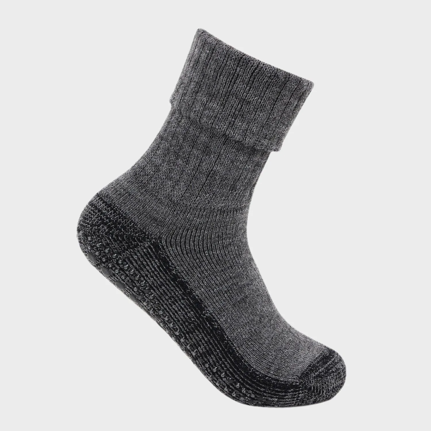 Women's Woolen Anti-Skid  Indoor Socks - Anthra