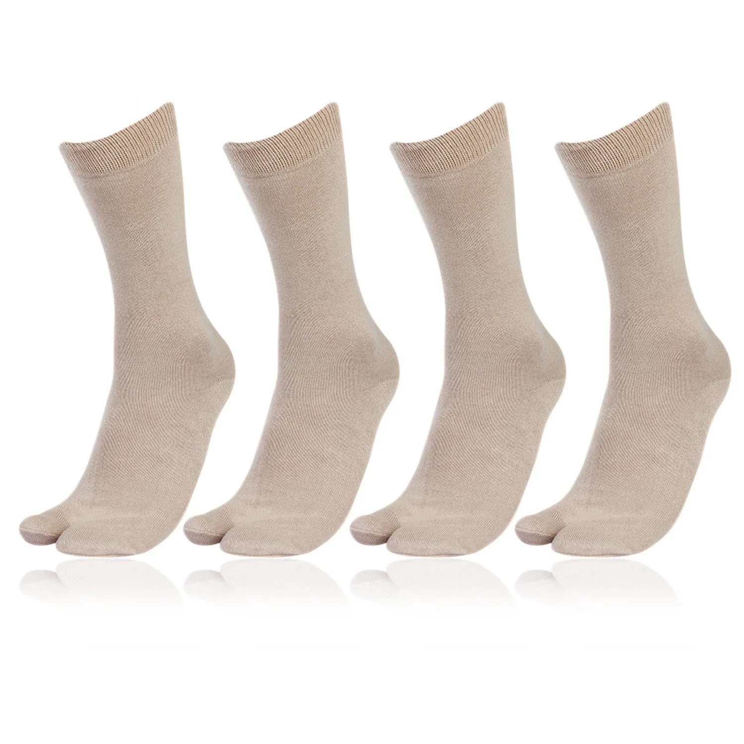 Women's Woolen Thumb Crew Socks In Skin - Pack of 4