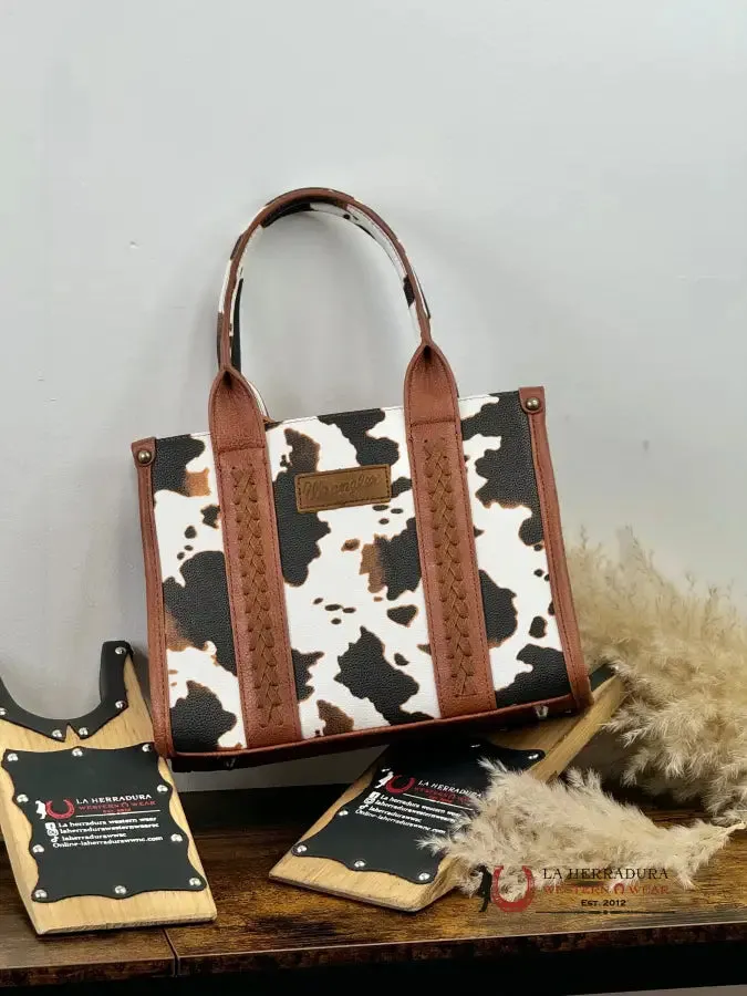 WRANGLER BROW COW PRINT HAND BAG